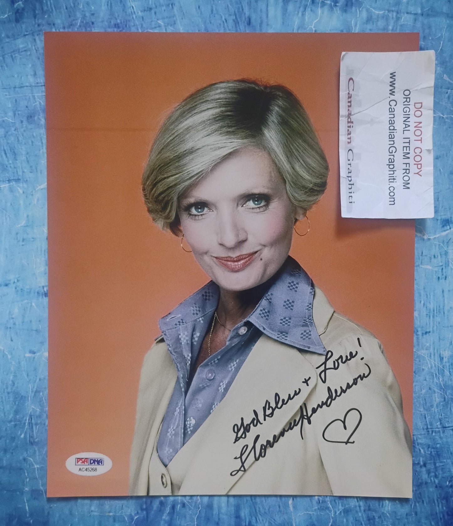 Florence Henderson Hand Signed Autograph 8x10 Photo PSA COA The Brady Bunch