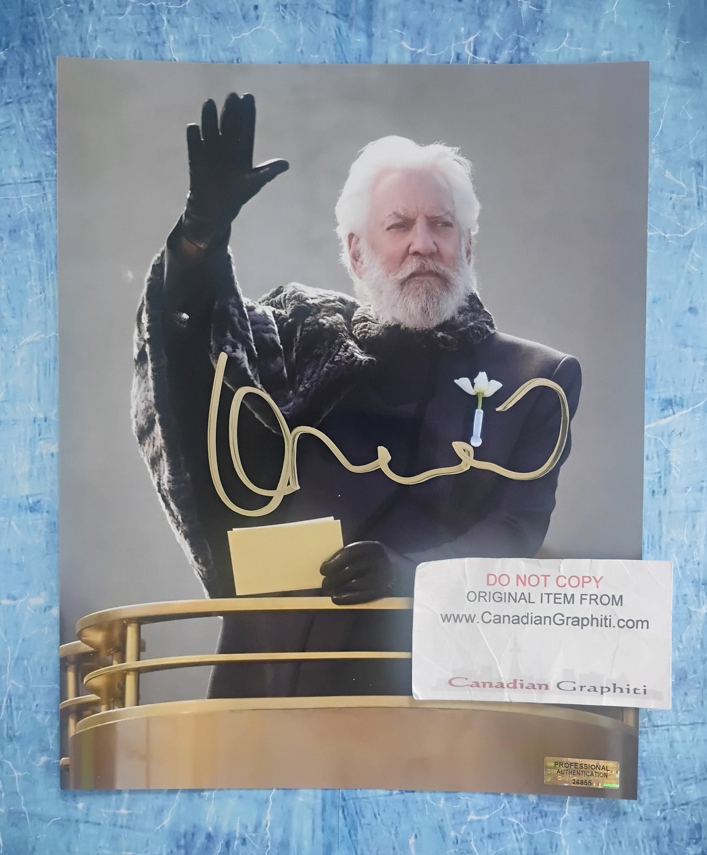 Donald Sutherland Hand Signed Autograph 8x10 Photo COA Hunger Games