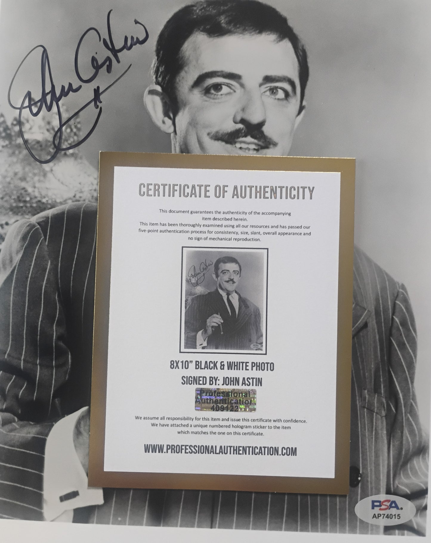 John Astin Hand Signed Autograph 8x10 Photo PSA COA The Addams Family