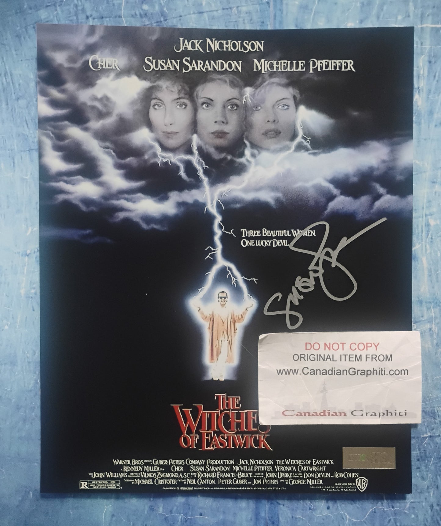 Susan Sarandon Hand Signed Autograph 8x10 Photo COA Witches Of Eastwick