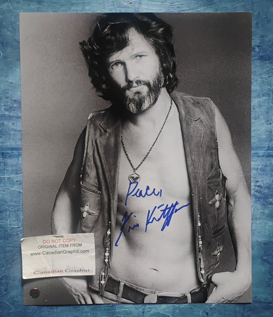 Kris Kristofferson Hand Signed Autograph 11x14 Photo COA