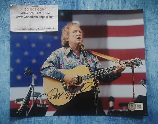 Don McLean Hand Signed Autograph 8x10 Photo BAS COA