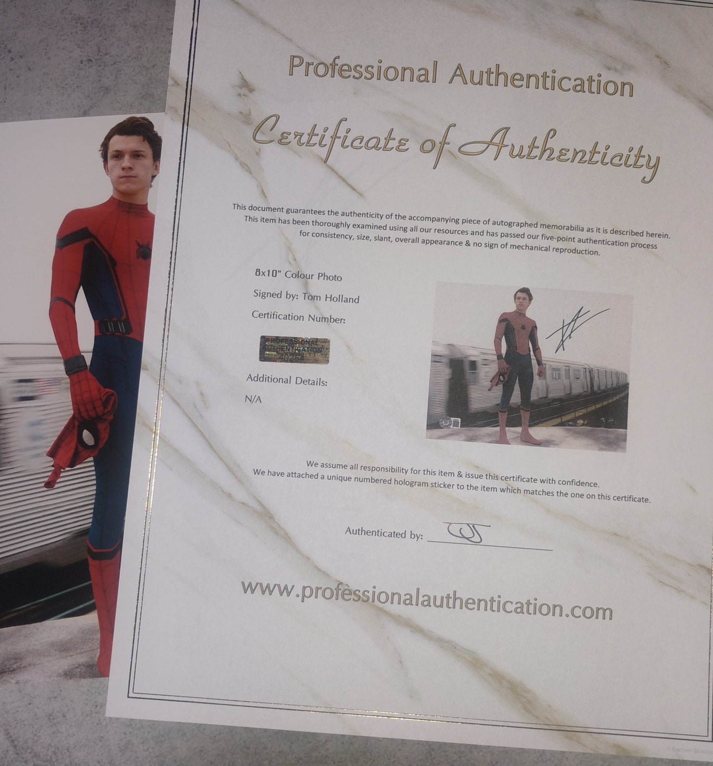 Tom Holland Hand Signed Autograph 8x10 Photo BAS COA Spider-man