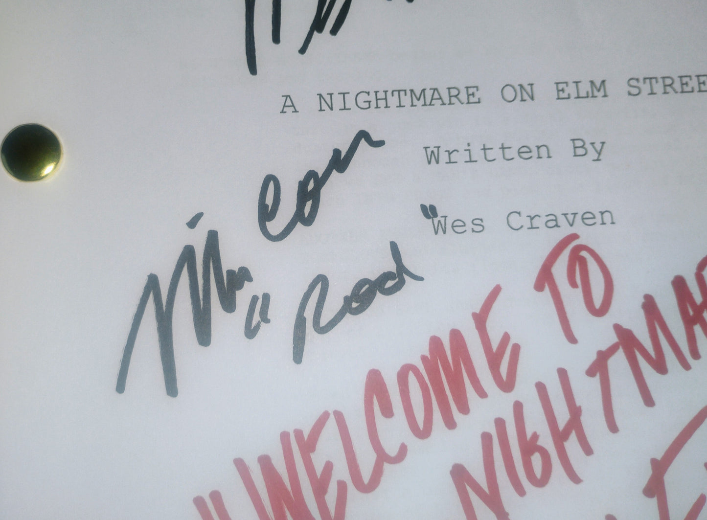 A Nightmare On Elm Street Cast Hand Signed Autograph Script COA