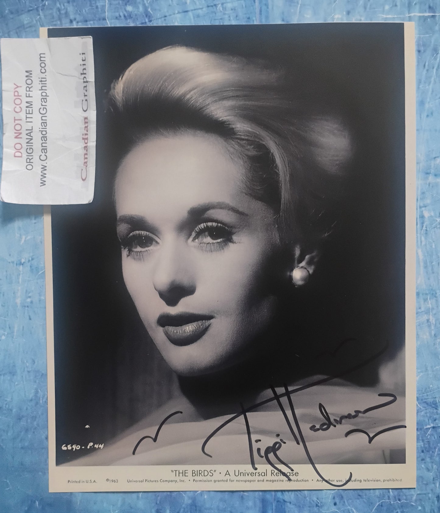 Tippi Hedren Hand Signed Autograph 8x10 Photo COA The Birds