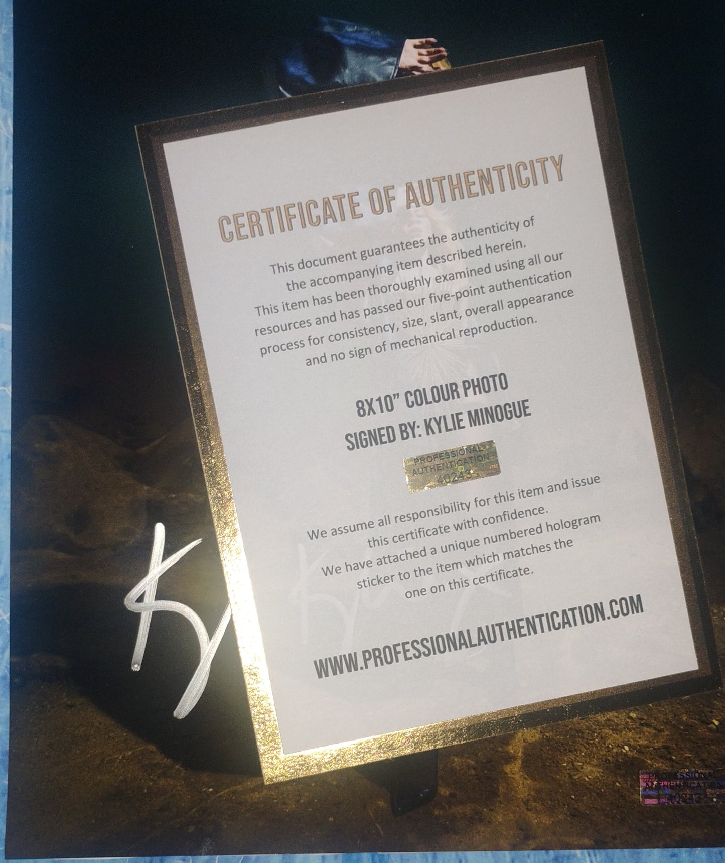 Kylie Minogue Hand Signed Autograph 8x10 Photo COA