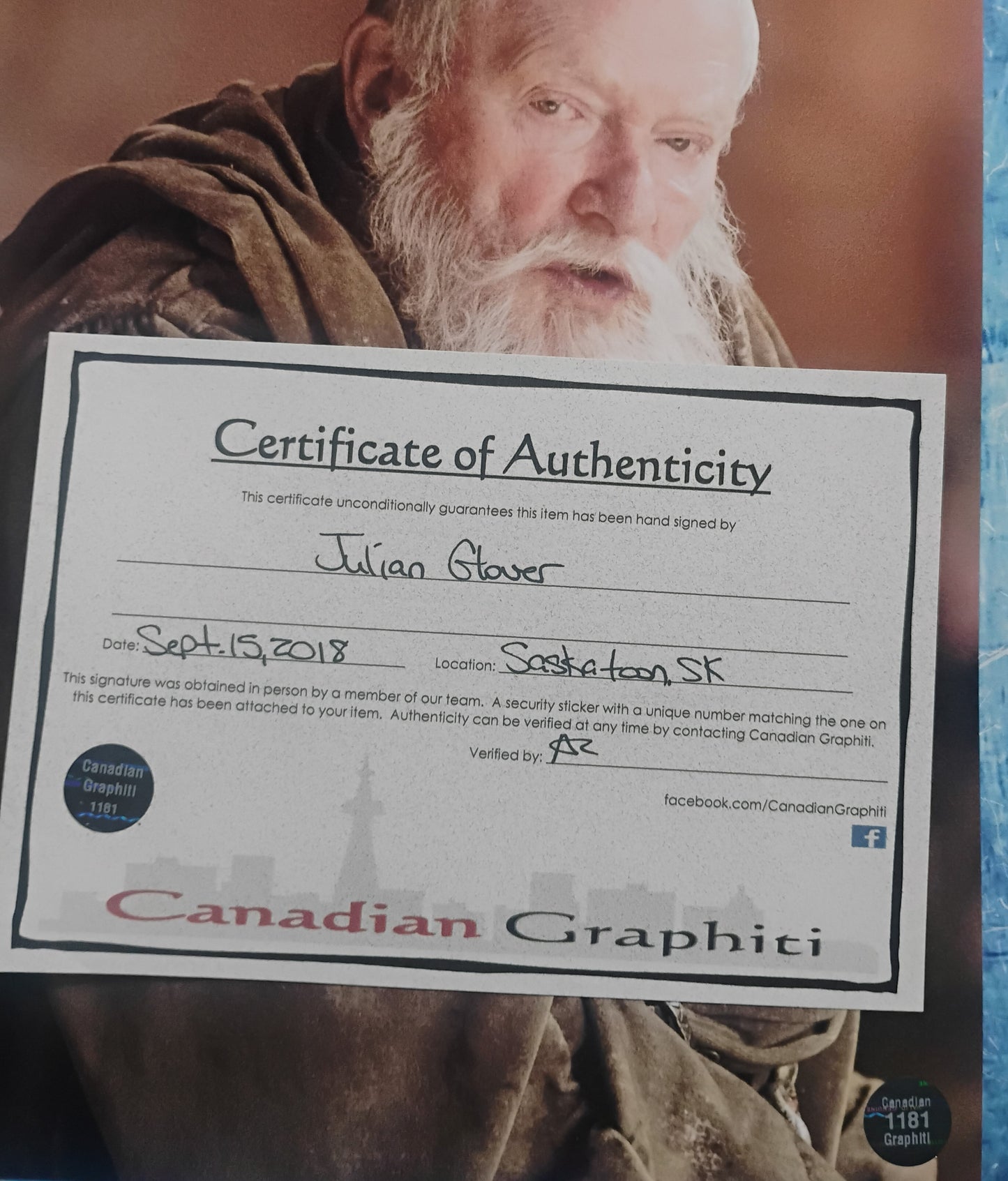 Julian Glover Hand Signed Autograph 8x10 Photo COA Game Of Thrones