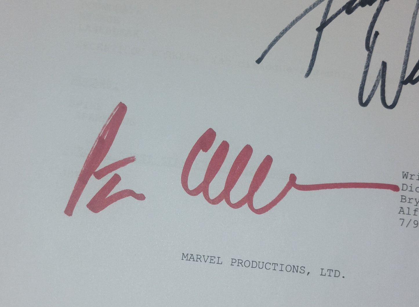 Peter Cullen & Frank Welker Hand Signed Autograph Transformers Script COA