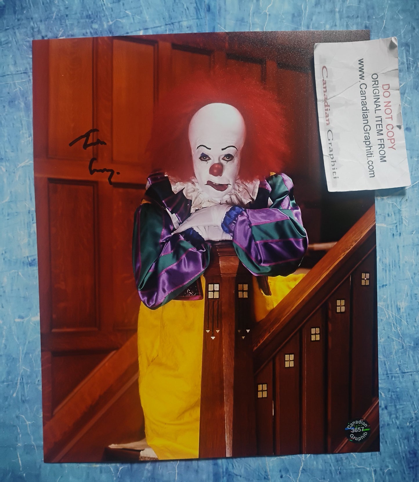 Tim Curry Hand Signed Autograph Photo COA Pennywise