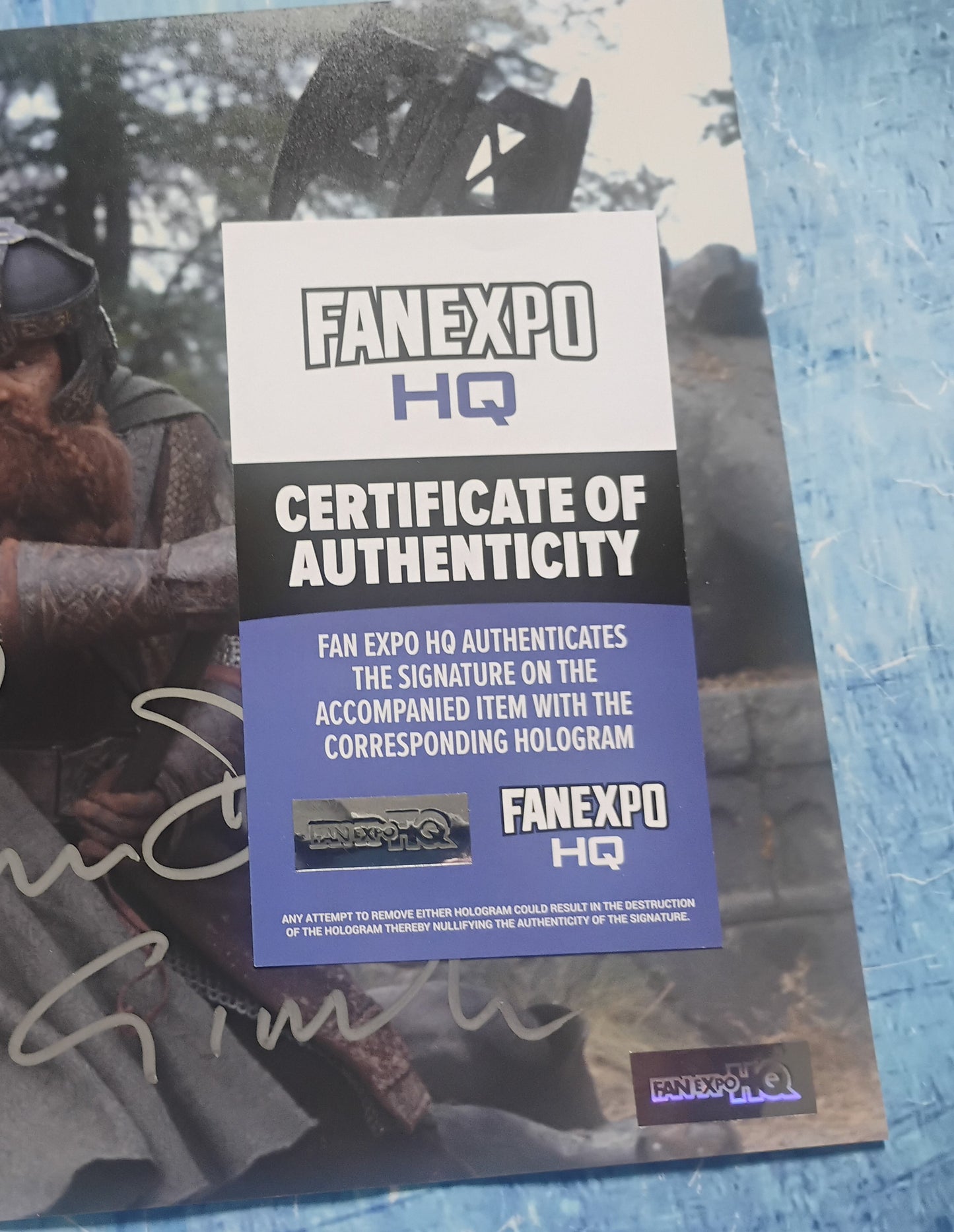 John Rhys-Davies Hand Signed Autograph 8x10 Photo COA Lord Of The Rings