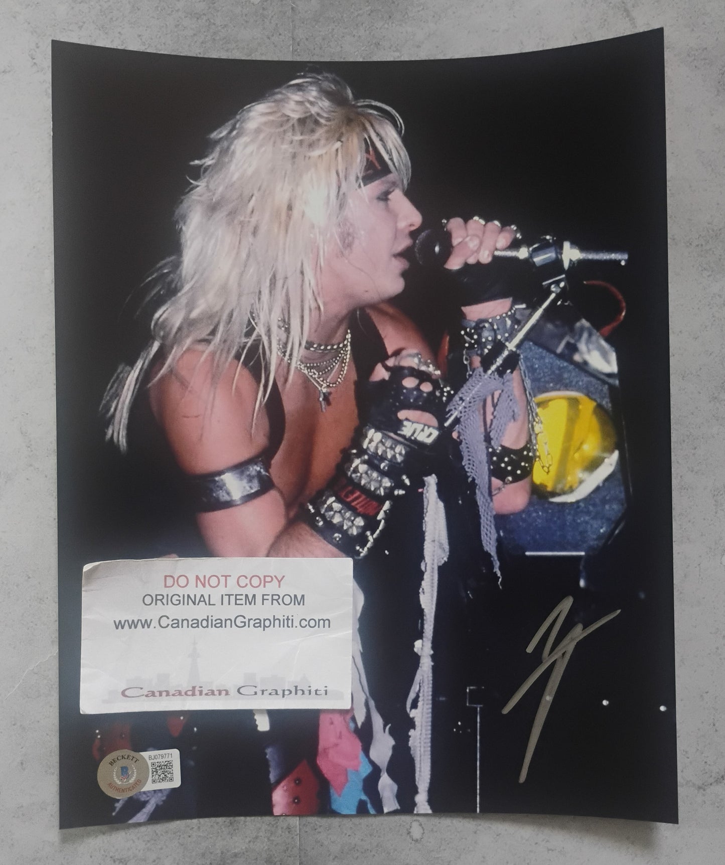 Vince Neil Hand Signed Autograph 8x10 Photo BAS COA Motley Crue