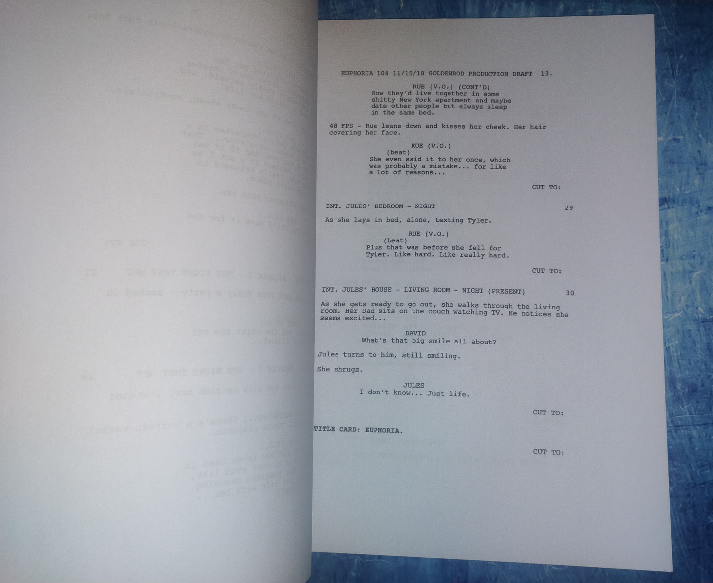 Eric Dane Hand Signed Autograph Euphoria Script COA