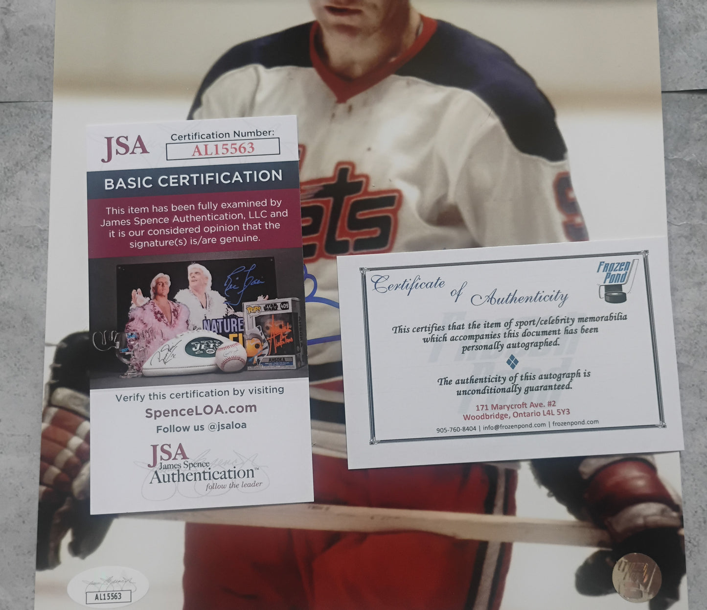 Bobby Hull Hand Signed Autograph 8x10 Photo JSA COA Winnipeg Jets