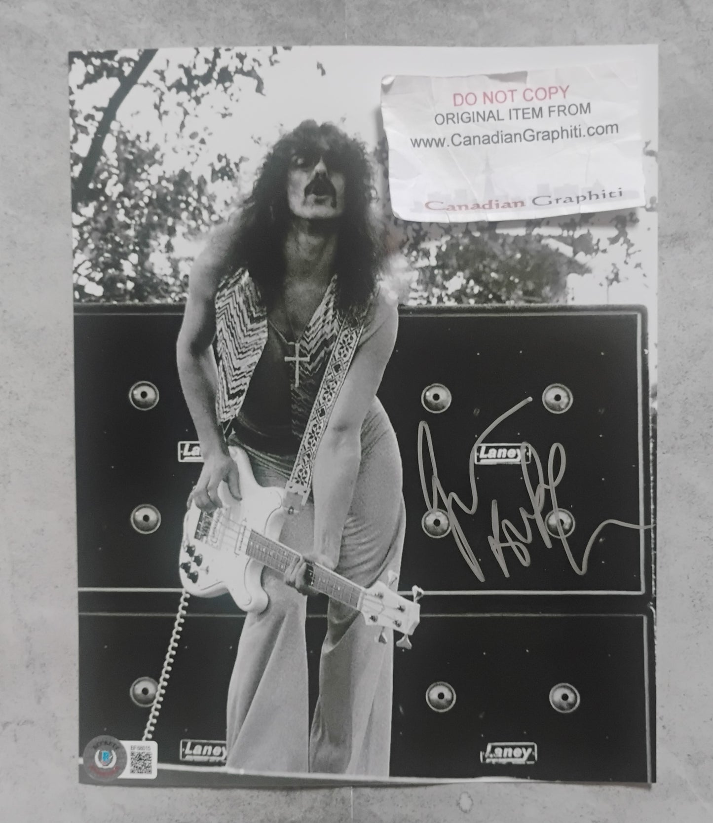Geezer Butler Hand Signed Autograph 8x10 Photo BAS COA Black Sabbath