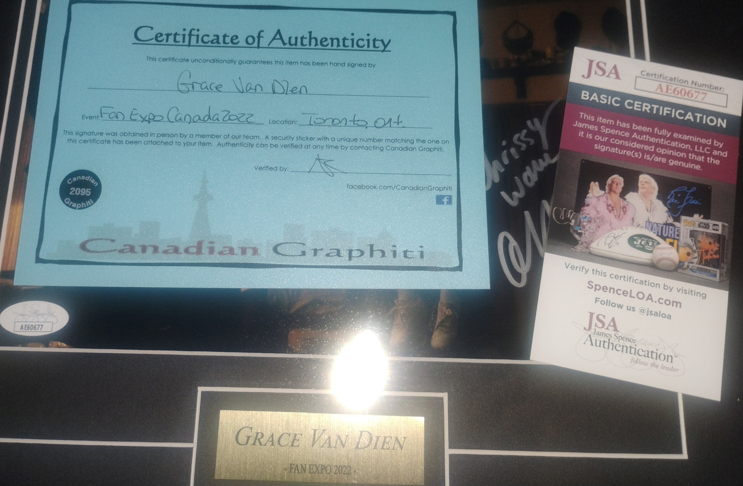 Grace Van Dien Hand Signed Autograph Photo Framed COA Stranger Things