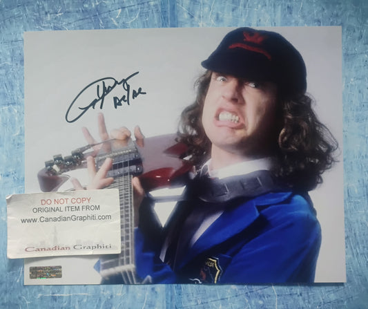 Angus Young AC/DC Hand Signed Autograph 8x10 Photo COA