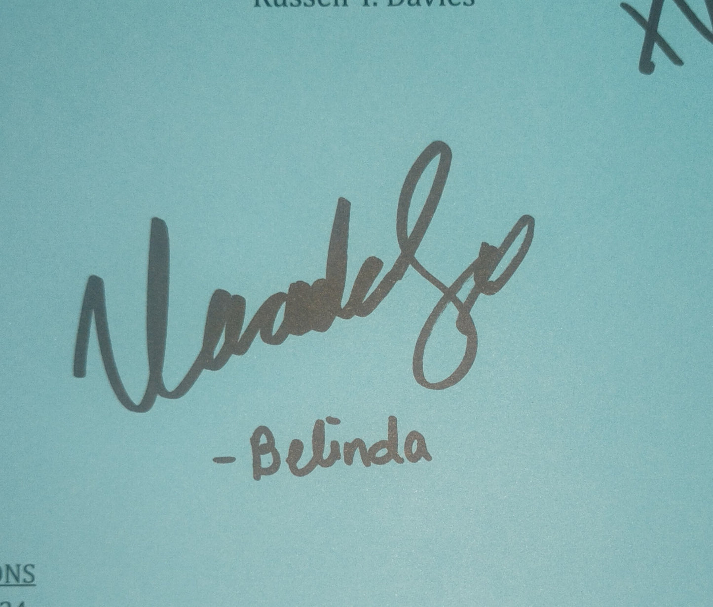 Varada Sethu & Ncuti Gatwa Hand Signed Autograph Doctor Who Script COA
