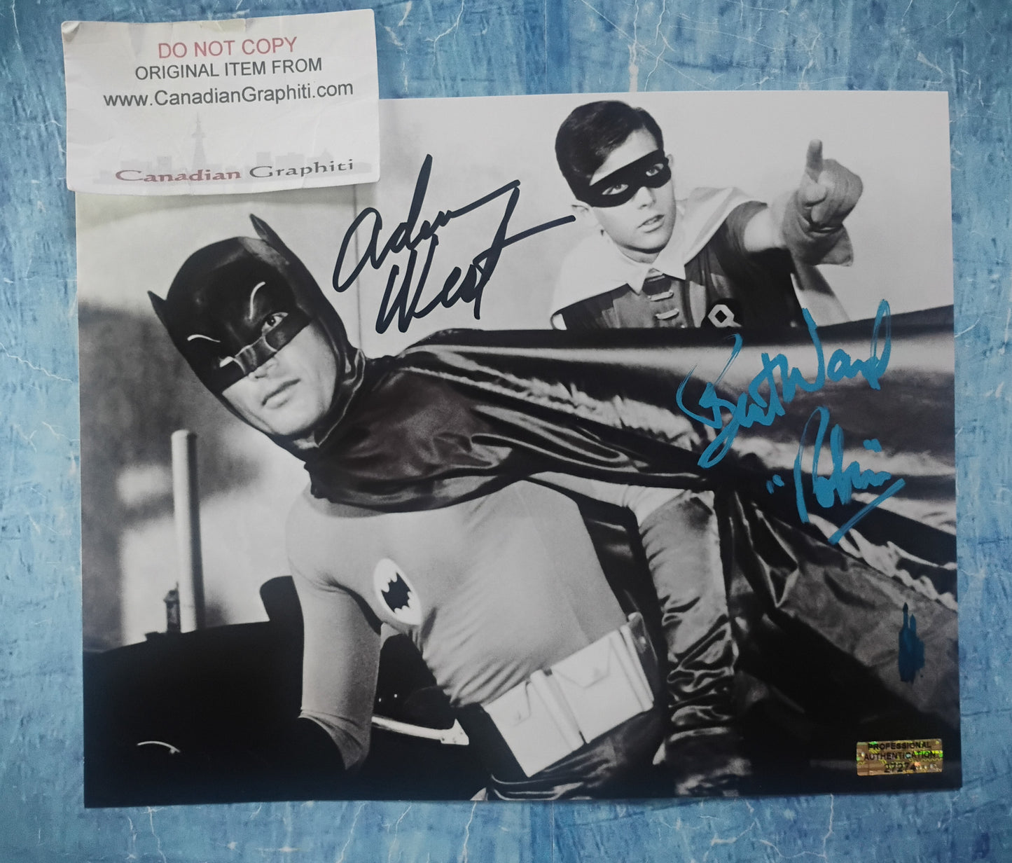 Adam West & Burt Ward Hand Signed Autograph 8x10 Photo COA Batman