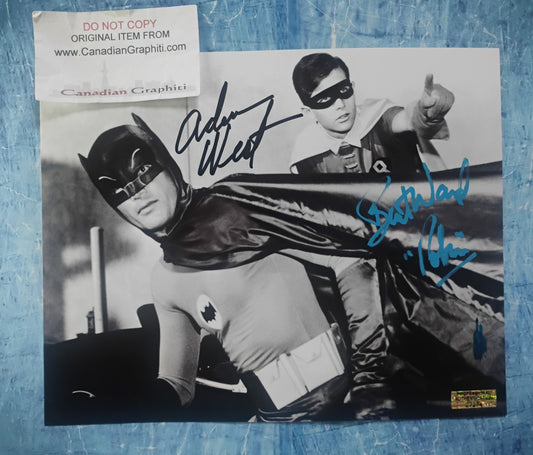 Adam West & Burt Ward Hand Signed Autograph 8x10 Photo COA Batman