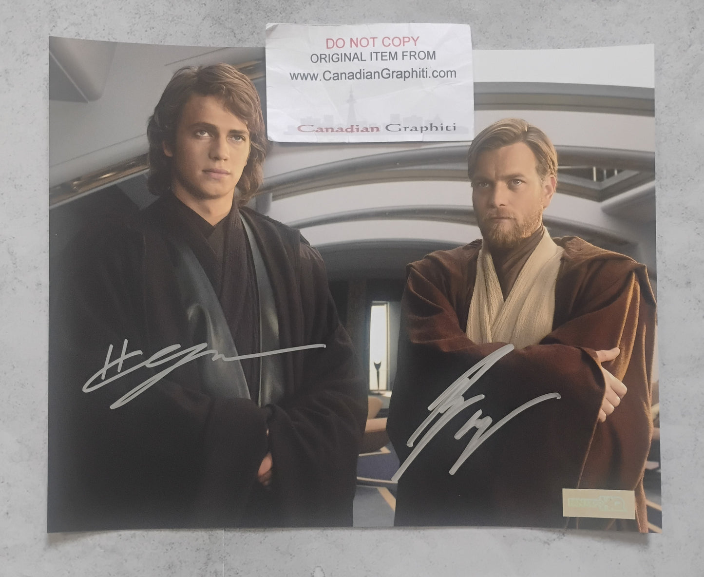 Hayden Christensen & Ewan McGregor Hand Signed Autograph 8x10 Photo COA Star Wars