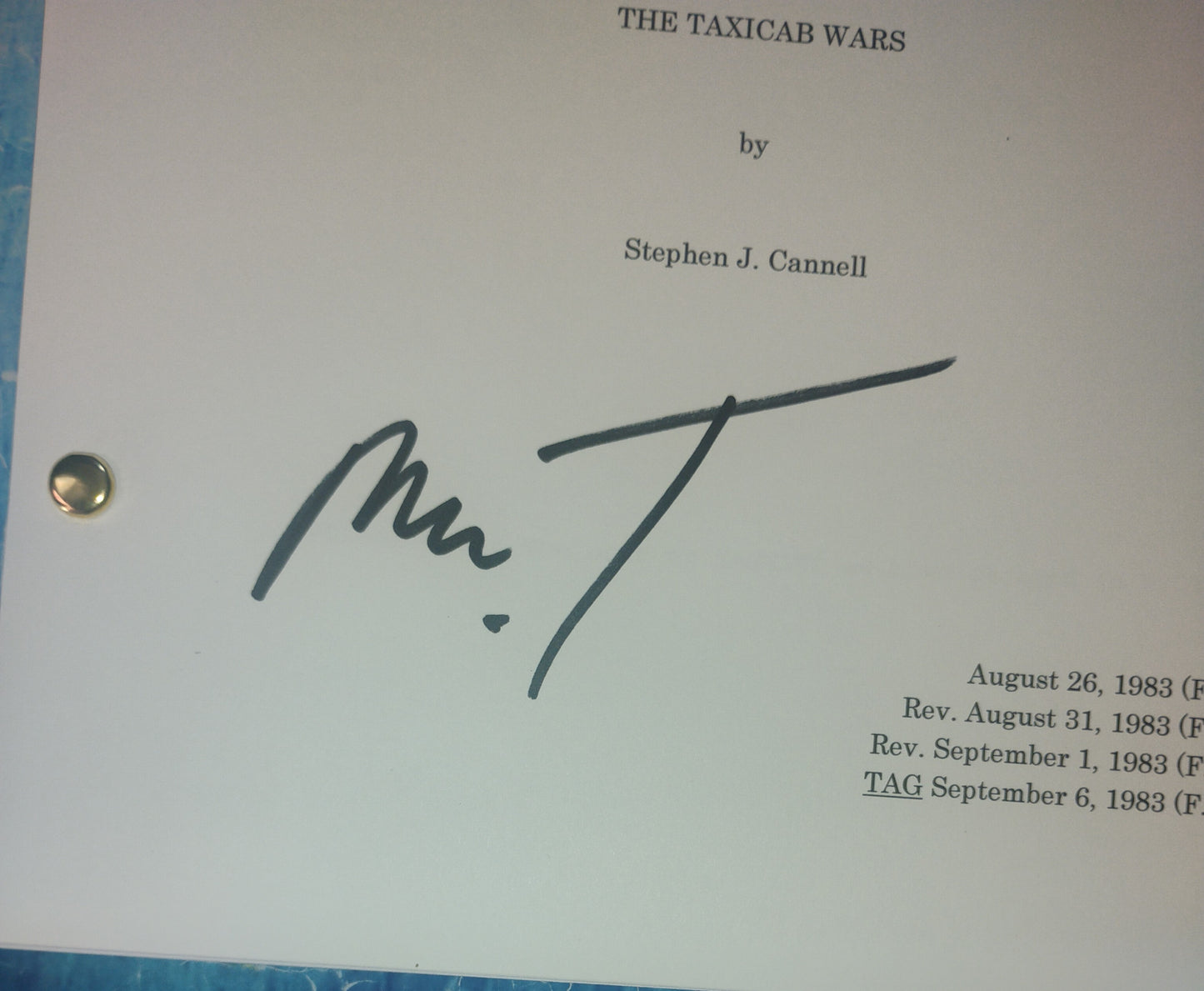 Mr T Hand Signed Autograph The A-Team Script OPix COA
