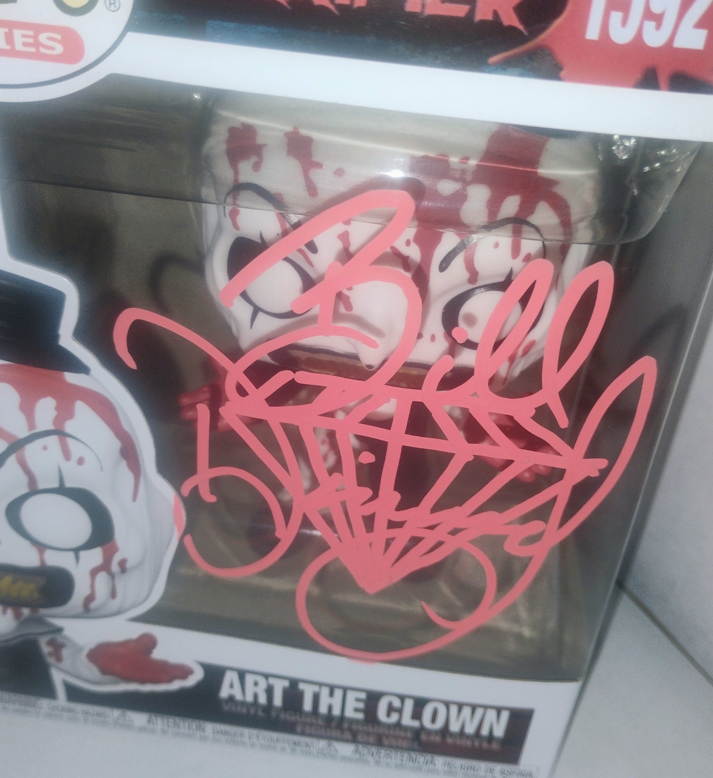 Bill Diamond Hand Signed Autograph Art The Clown Funko Pop COA Terrifier