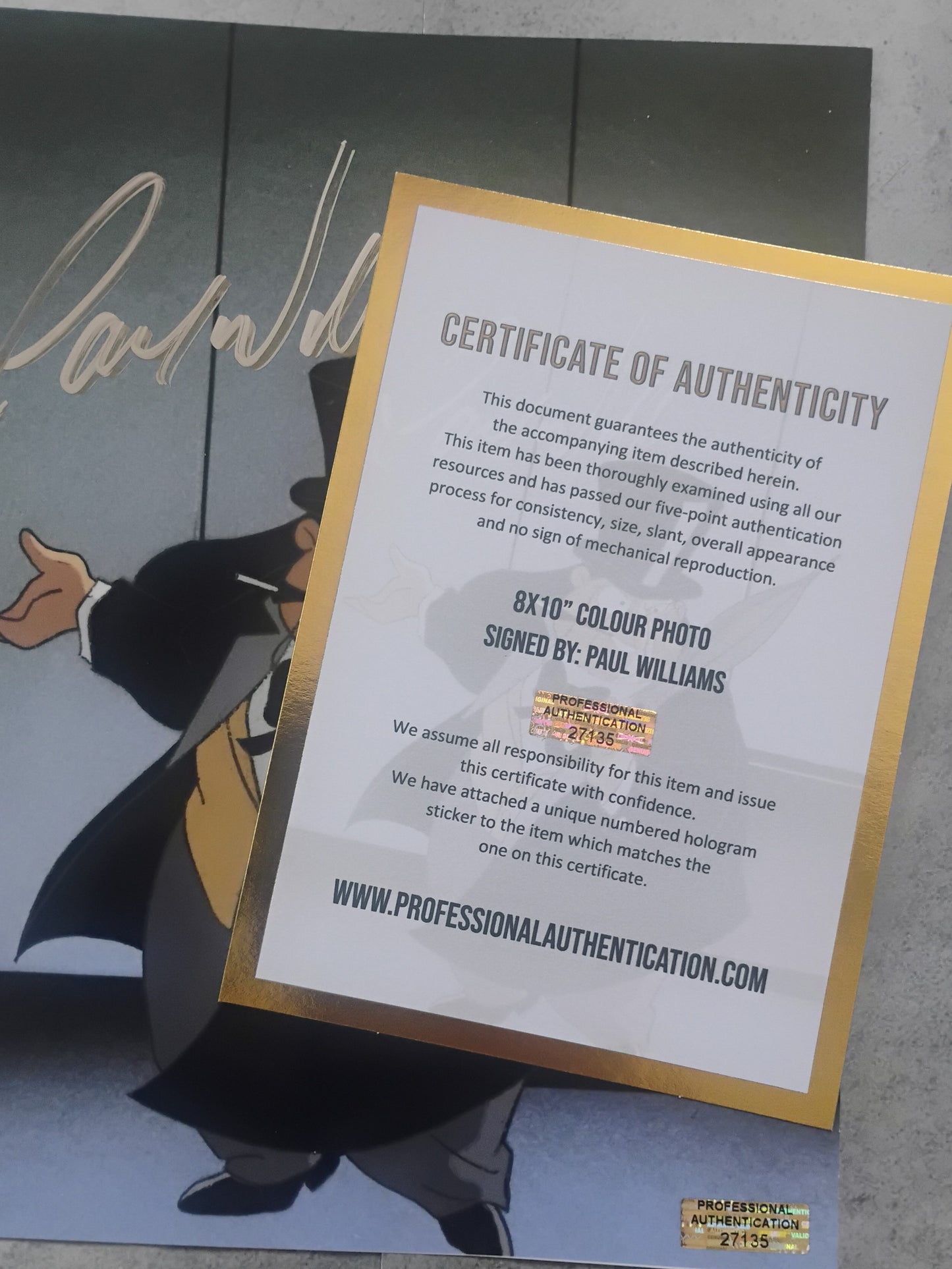 Paul Williams Hand Signed Autograph 8x10 Photo COA Batman Animated Series