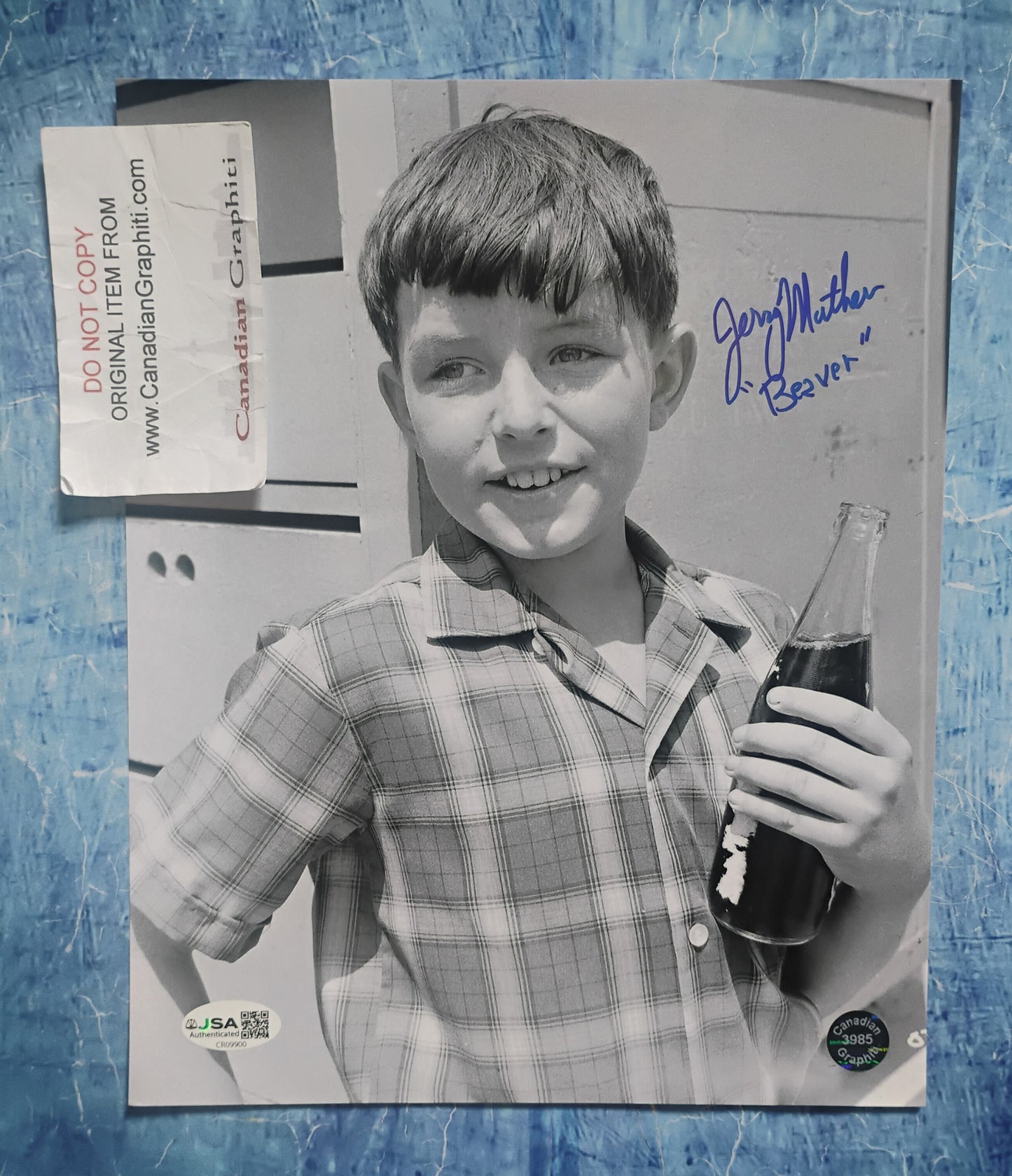 Jerry Mathers Hand Signed Autograph 8x10 Photo JSA COA Leave It To Beaver