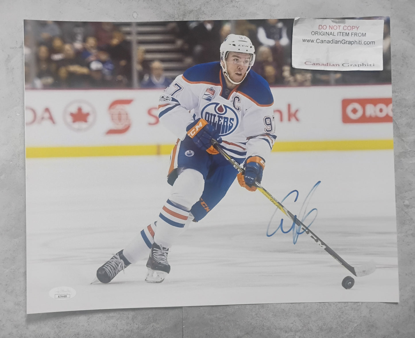 Connor McDavid Hand Signed Autograph 11x14 Photo COA Edmonton Oilers