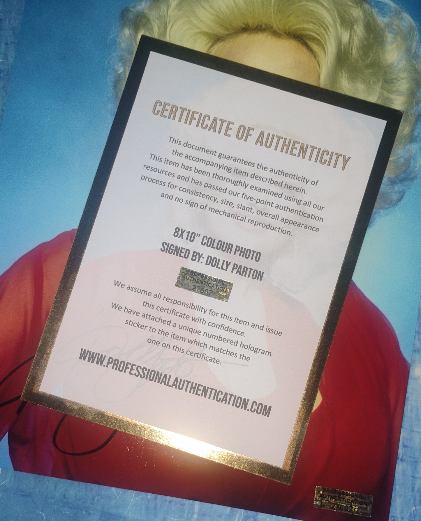 Dolly Parton Hand Signed Autograph 8x10 Photo COA