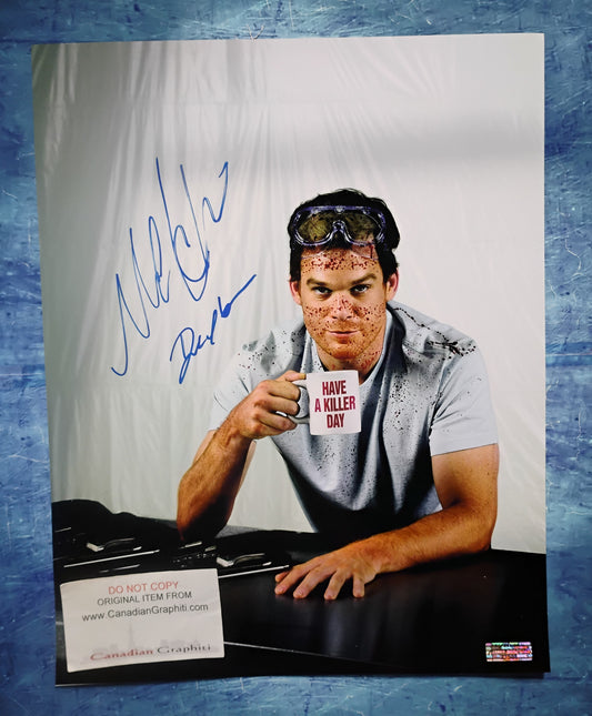 Michael C Hall Hand Signed Autograph 11x14 Photo COA Dexter
