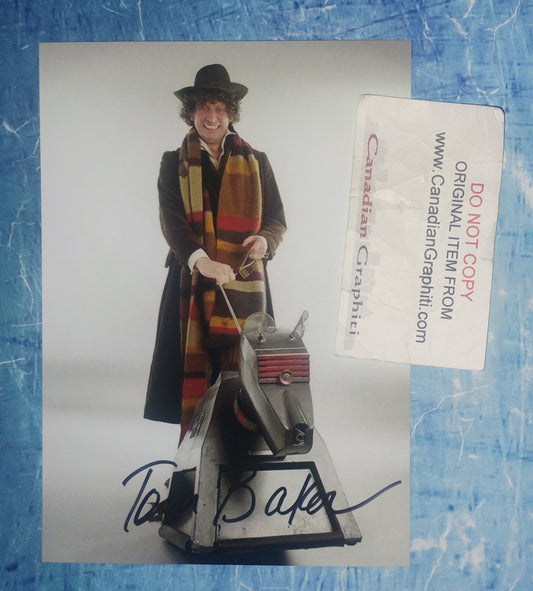 Tom Baker Hand Signed Autograph Photo COA Doctor Who