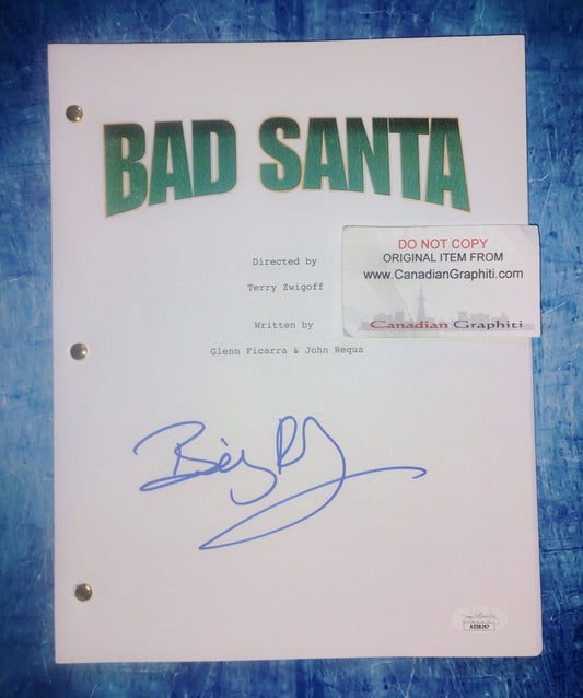 Billy Bob Thornton Hand Signed Autograph Bad Santa Script JSA COA