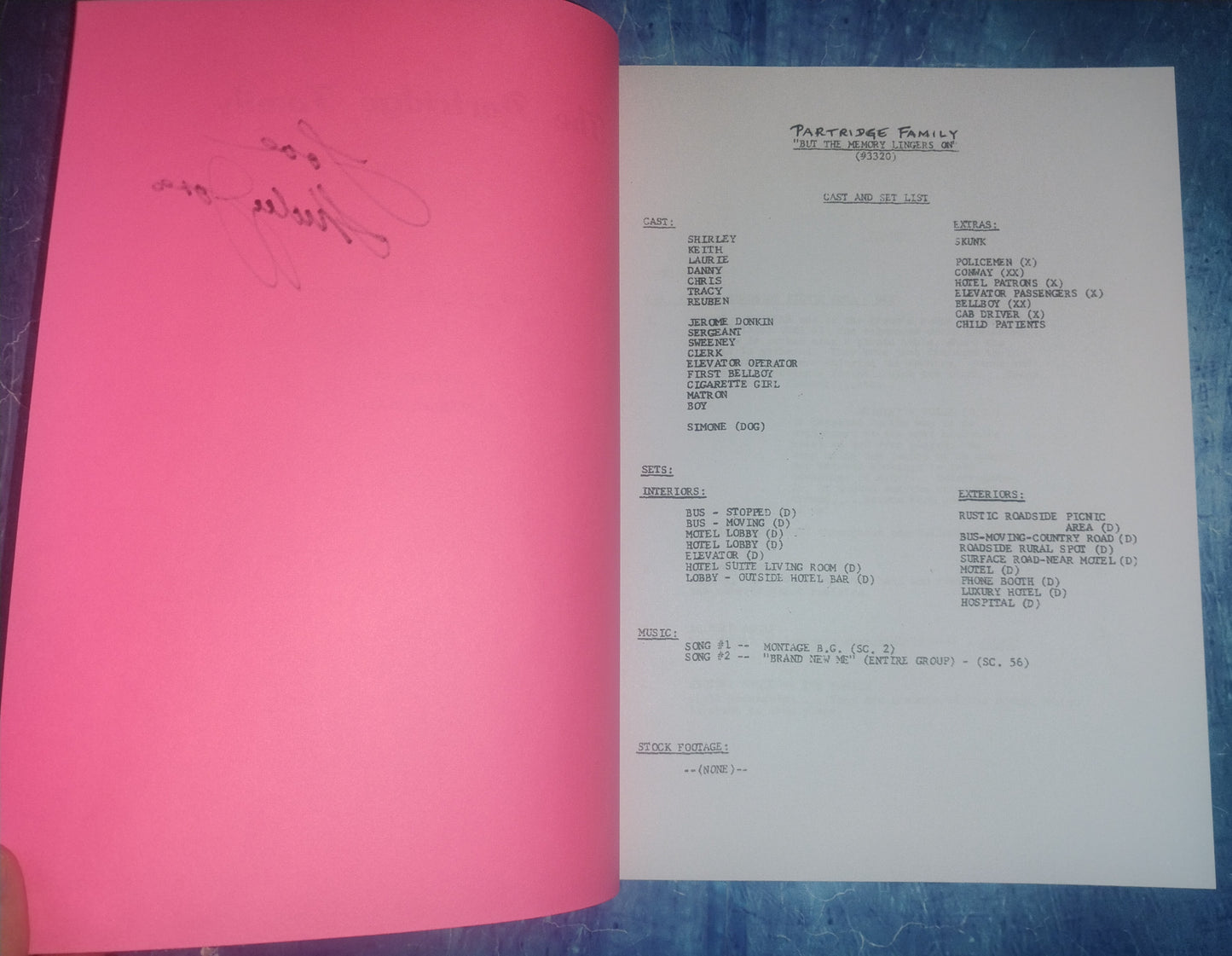 Shirley Jones Hand Signed Autograph The Partridge Family Script COA