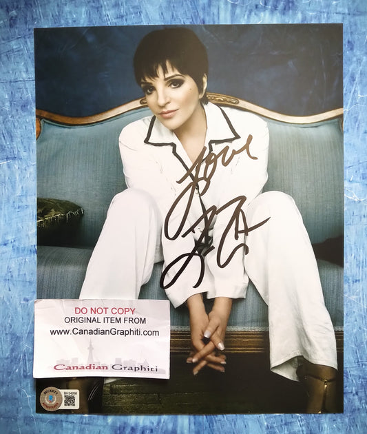 Liza Minnelli Hand Signed Autograph 8x10 Photo BAS COA