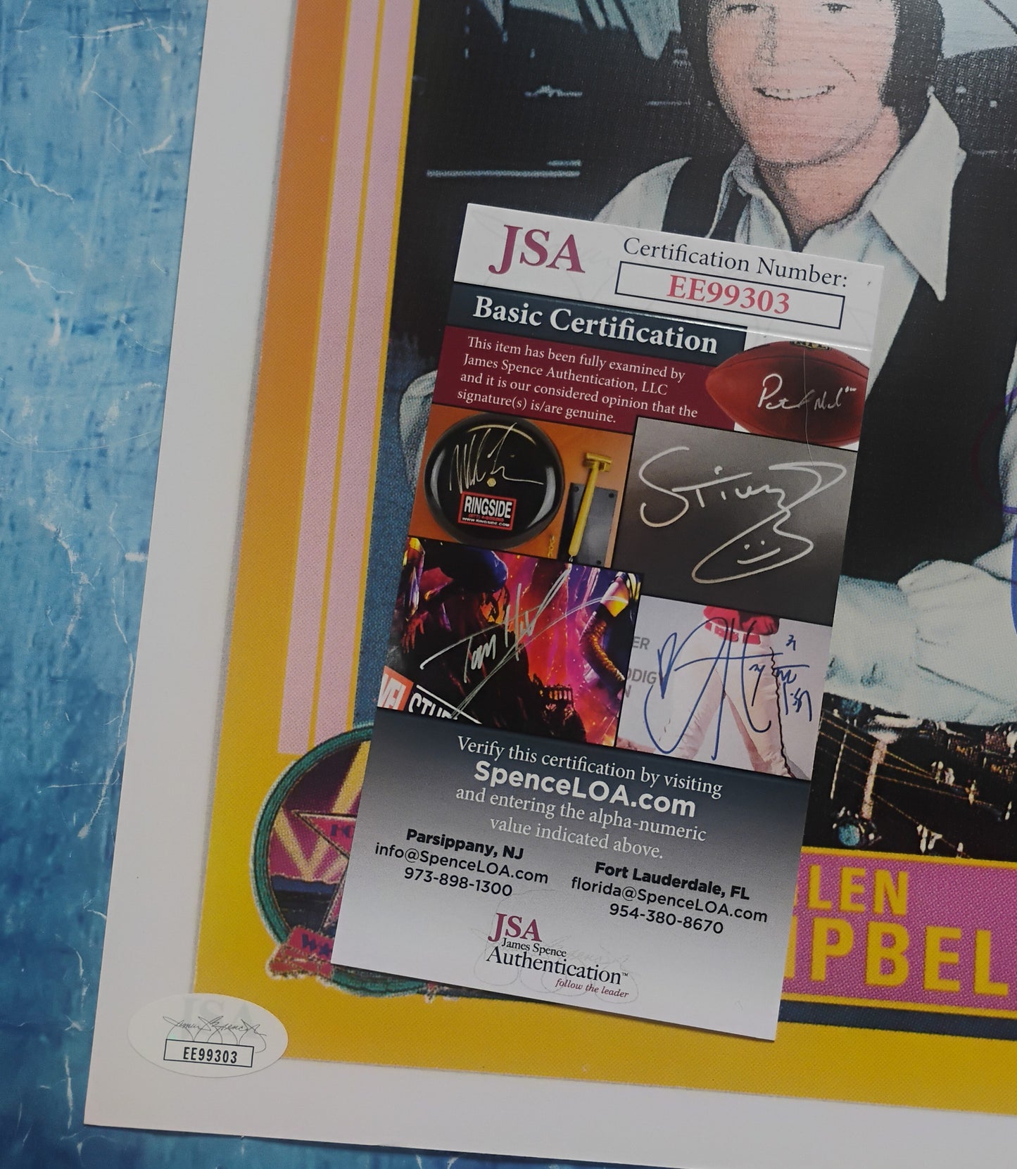 Glen Campbell Hand Signed Autograph Photo JSA COA