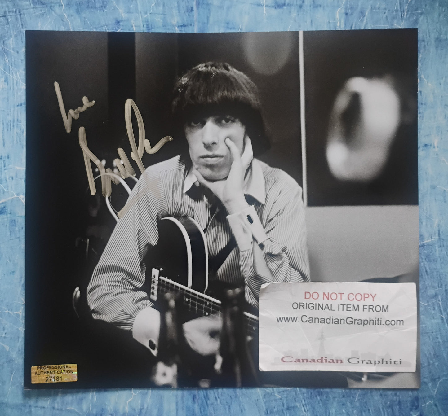 Bill Wyman Hand Signed Autograph 8x9 Photo COA Rolling Stones