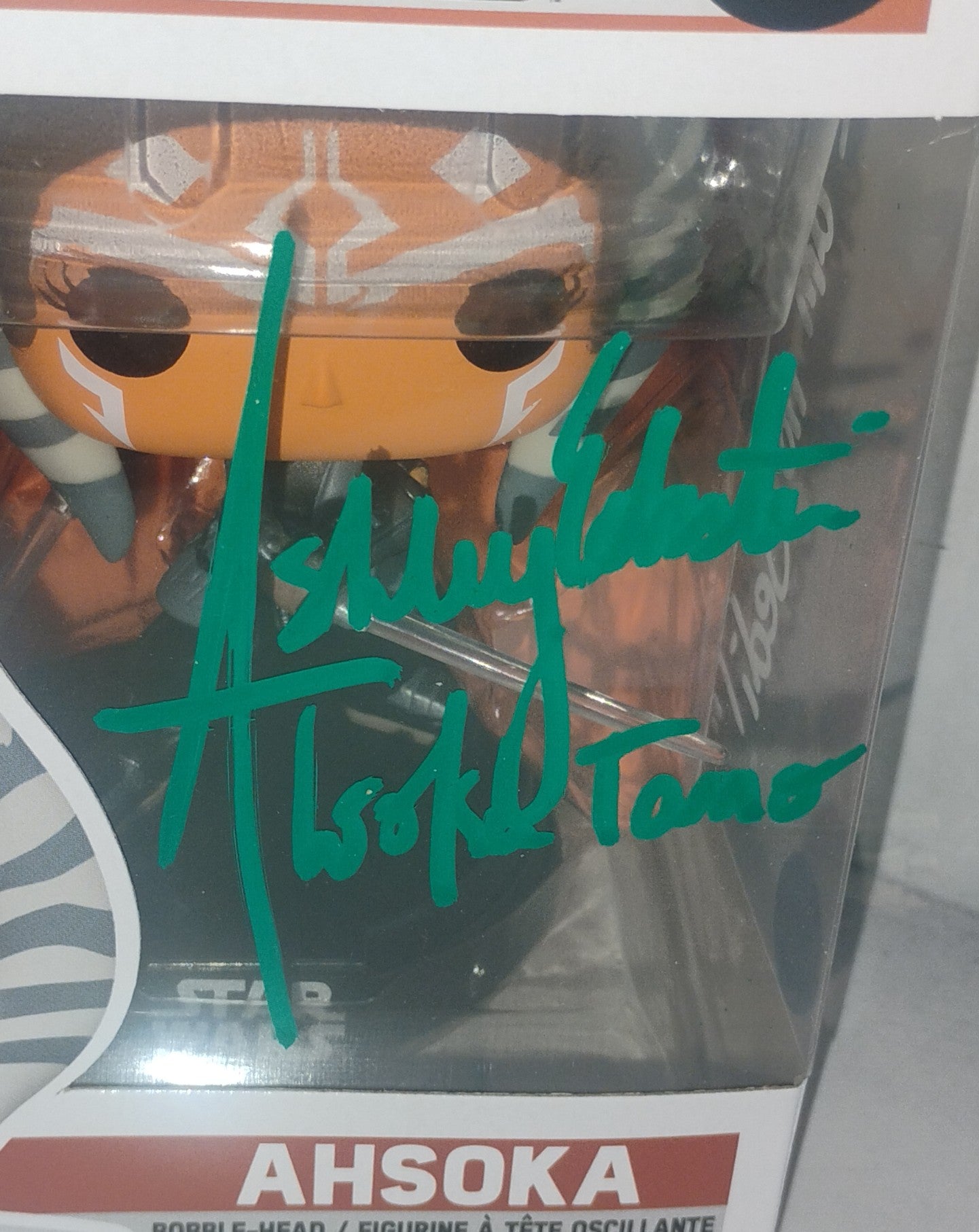 Ashley Eckstein Hand Signed Autograph Ahsoka Tano Funko Pop COA Star Wars
