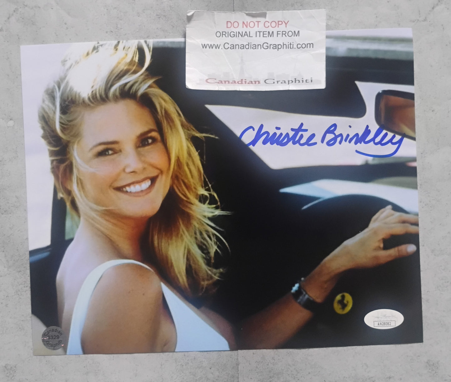Christie Brinkley Hand Signed Autograph 8x10 Photo JSA COA