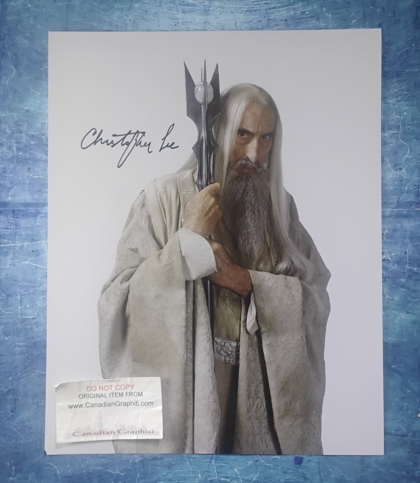 Christopher Lee Hand Signed Autograph 11x14 Photo COA Lord Of The Rings