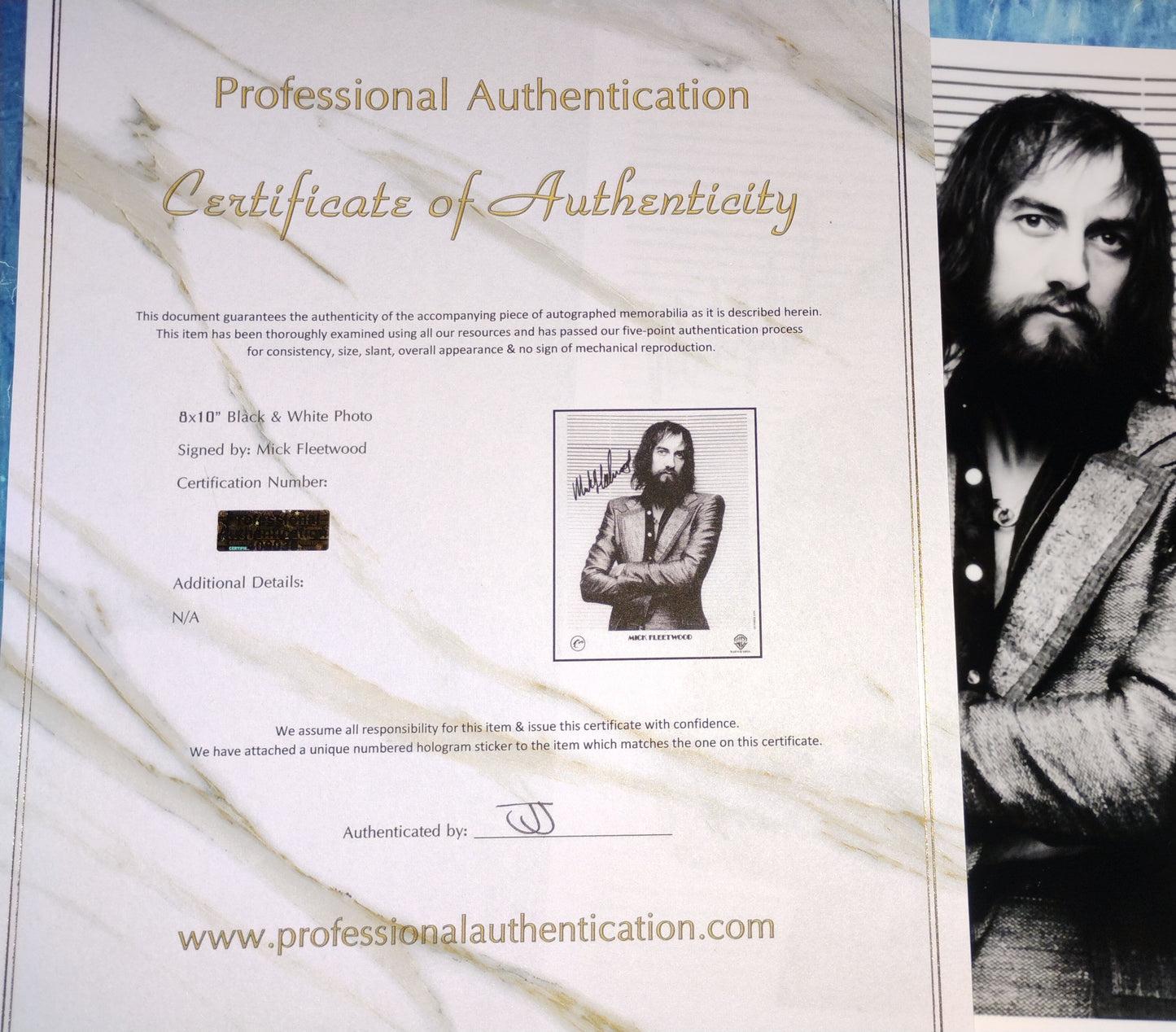 Mick Fleetwood Hand Signed Autograph 8x10 Photo COA