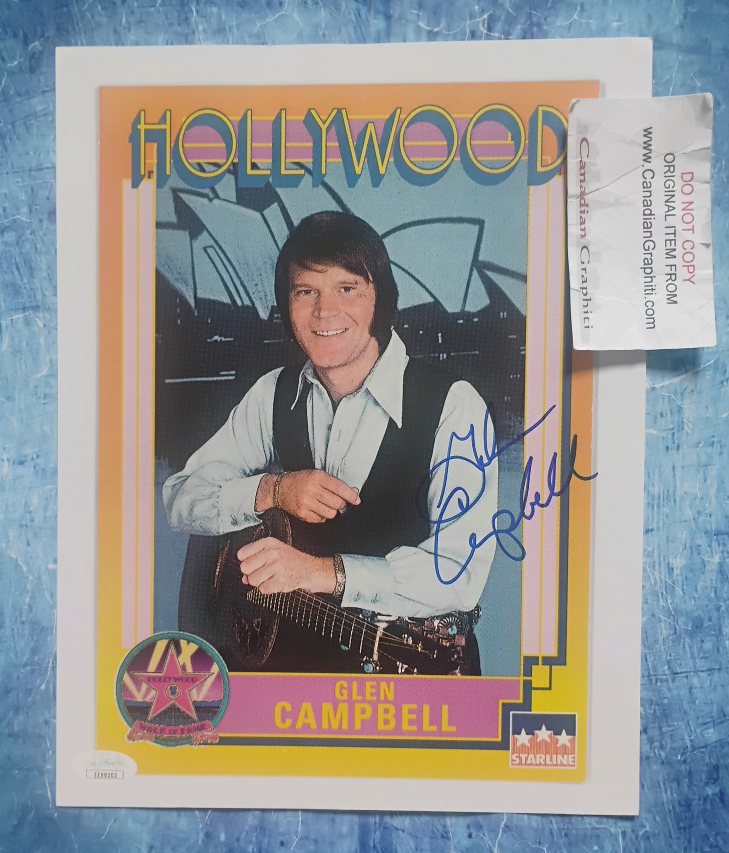 Glen Campbell Hand Signed Autograph Photo JSA COA
