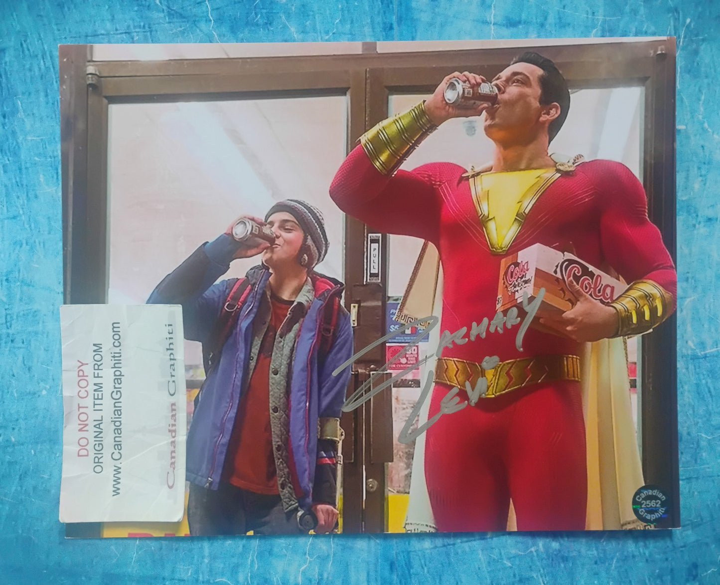 Zachary Levi Hand Signed Autograph 8x10 Photo COA Shazam