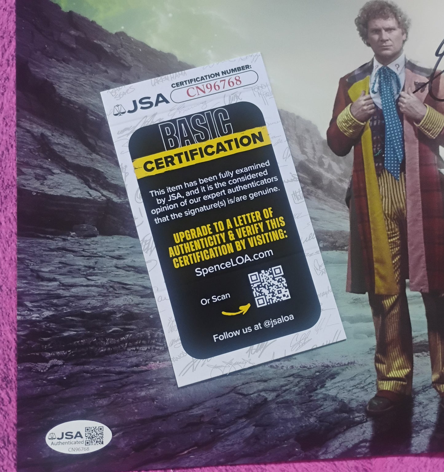 Colin Baker Hand Signed Autograph 8x10 Photo JSA COA Doctor Who