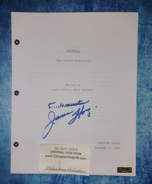 James Hong Hand Signed Autograph Seinfeld Script COA