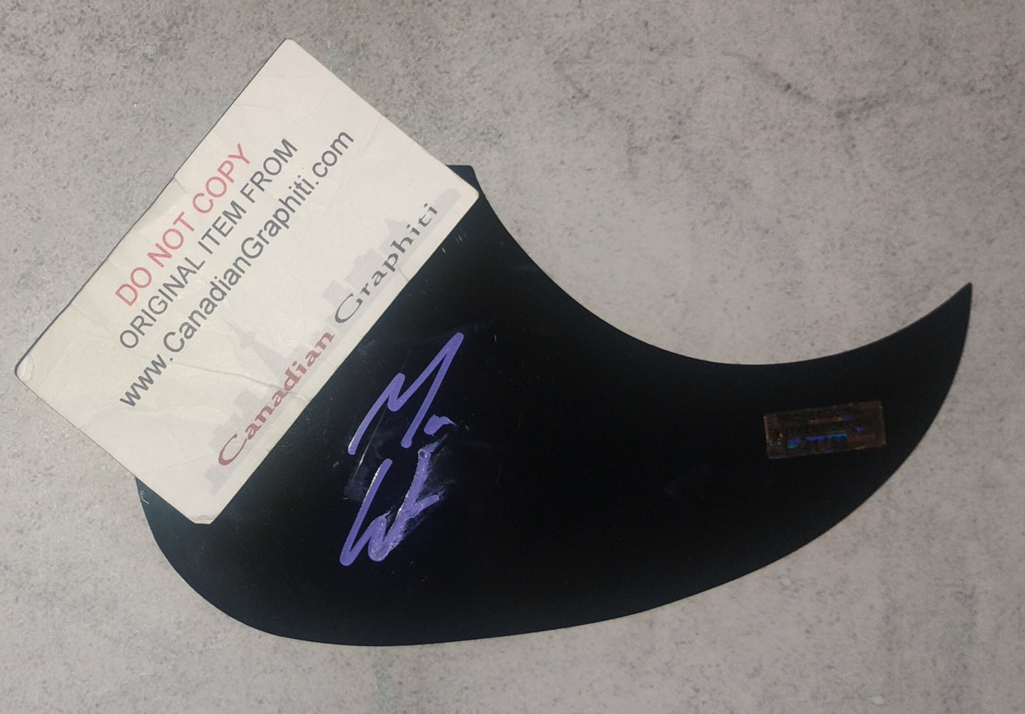 Morgan Wallen Hand Signed Autograph Guitar Pick Guard COA