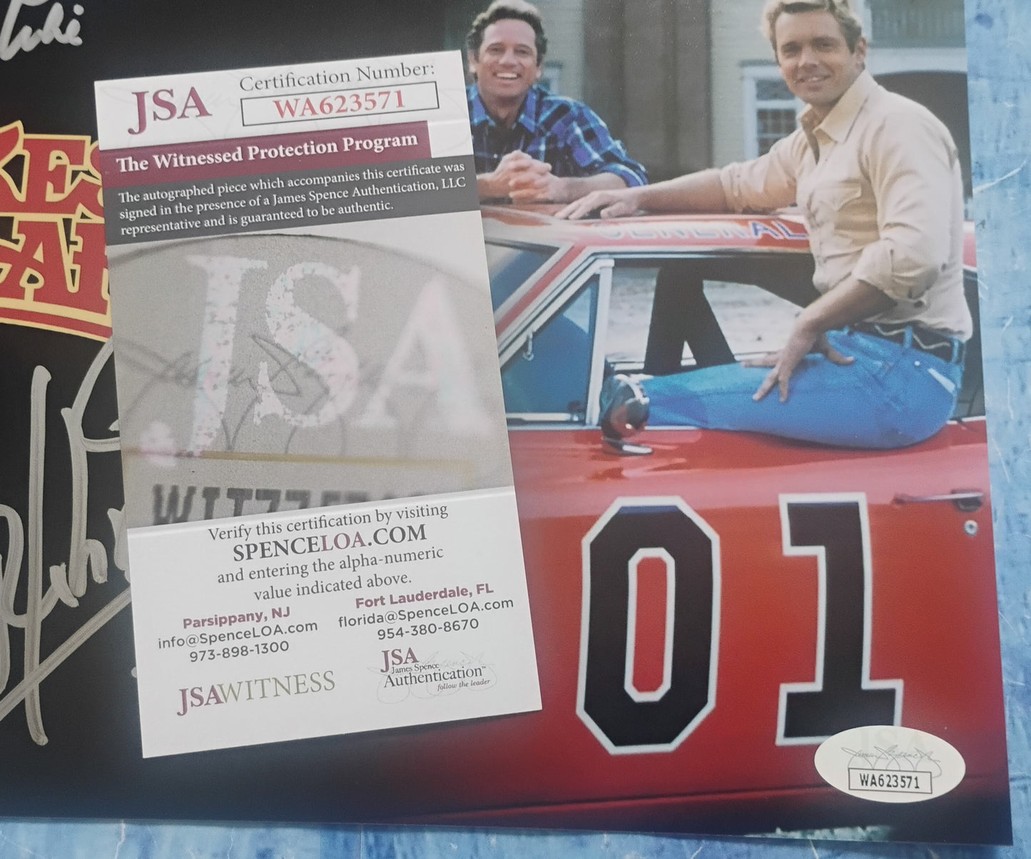 Tom Wopat & John Schneider Hand Signed Autograph 8x10 Photo JSA COA Dukes Of Hazzard