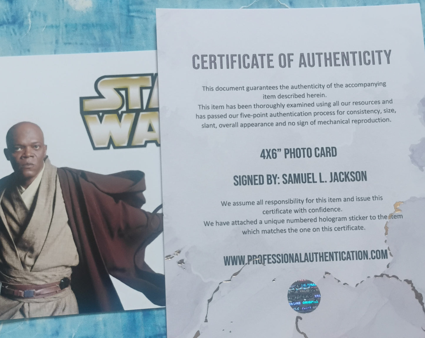 Samuel L Jackson Hand Signed Autograph Photo COA Star Wars