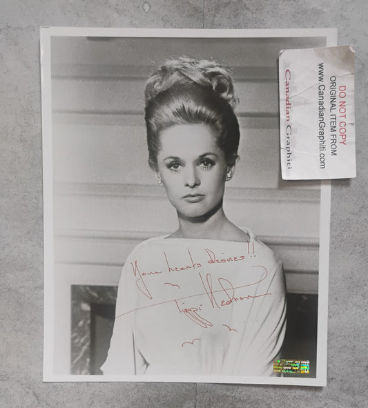 Tippi Hedren Hand Signed Autograph 8x10 Photo PSA COA