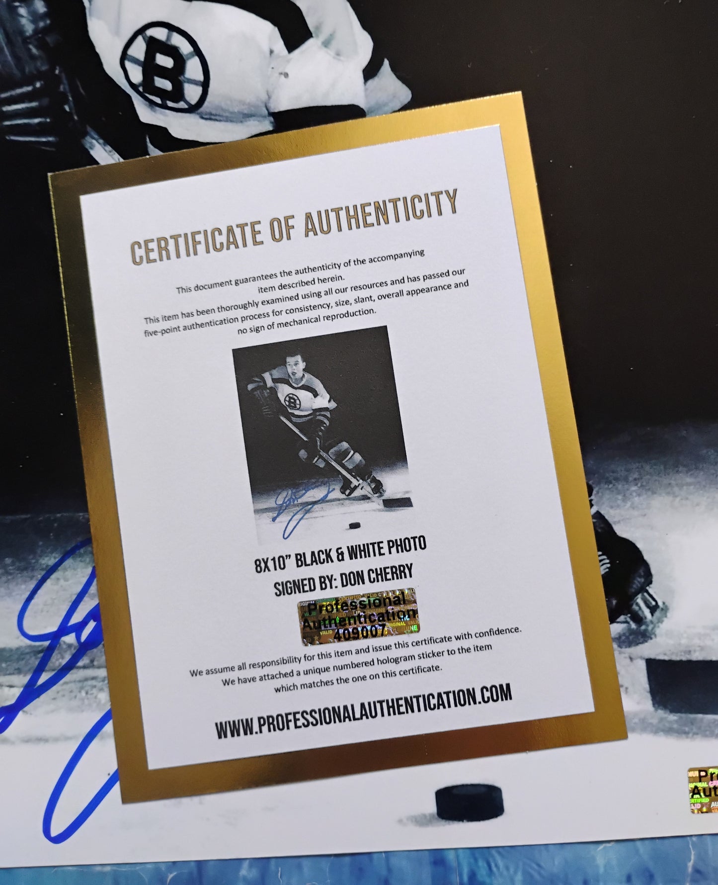Don Cherry Hand Signed Autograph 8x10 Photo Boston Bruins